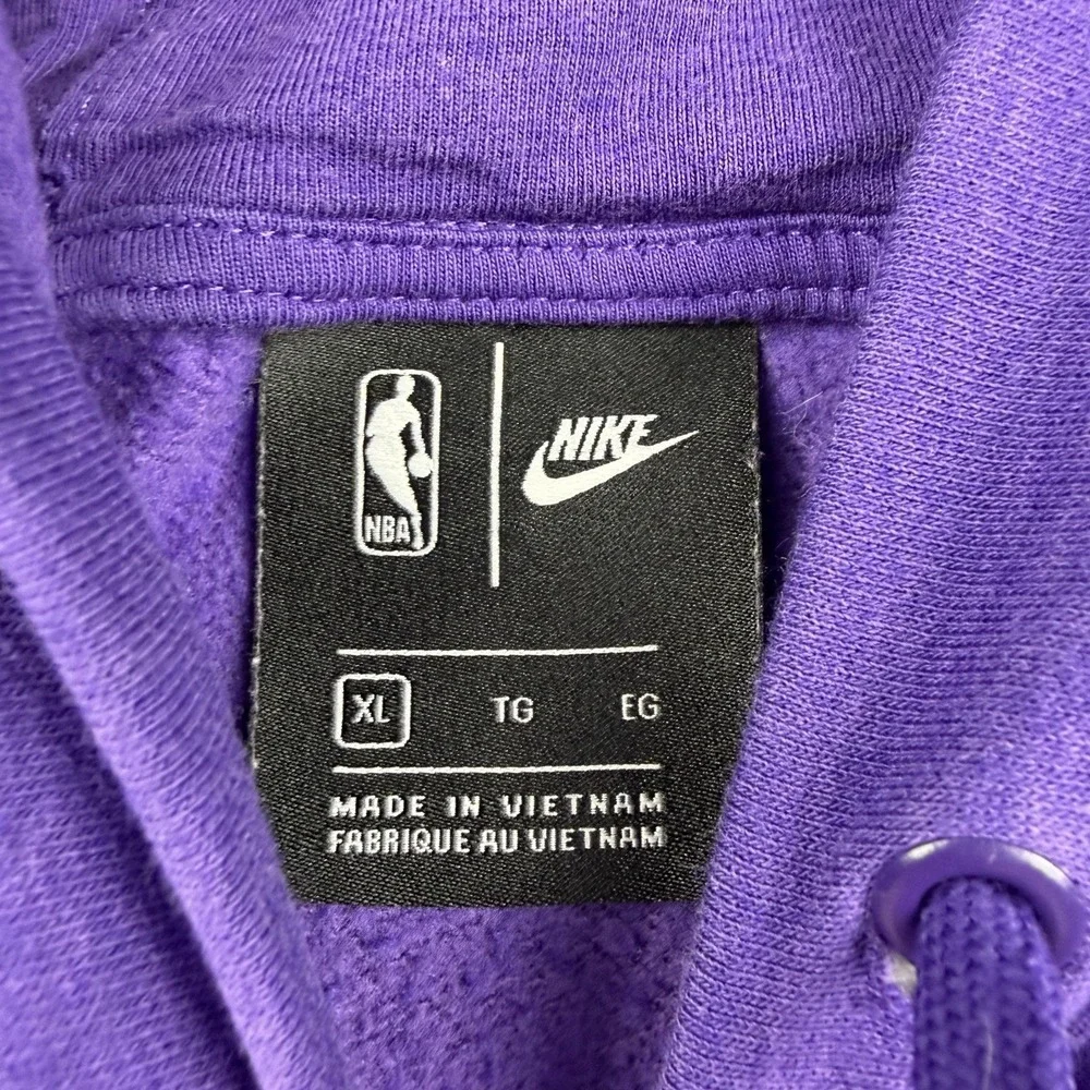 Nike Los Angeles Lakers Hoodie Sweatshirt‎ Youth XL NBA Basketball Purple Lebron